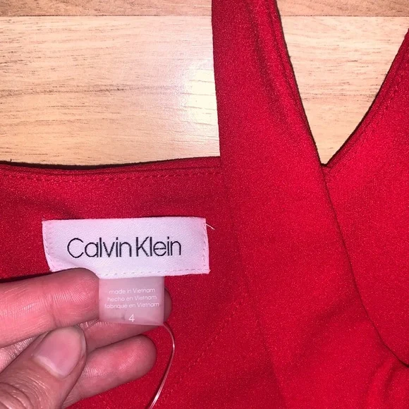 Calvin Klein | red dress size 4 - Picture 3 of 8